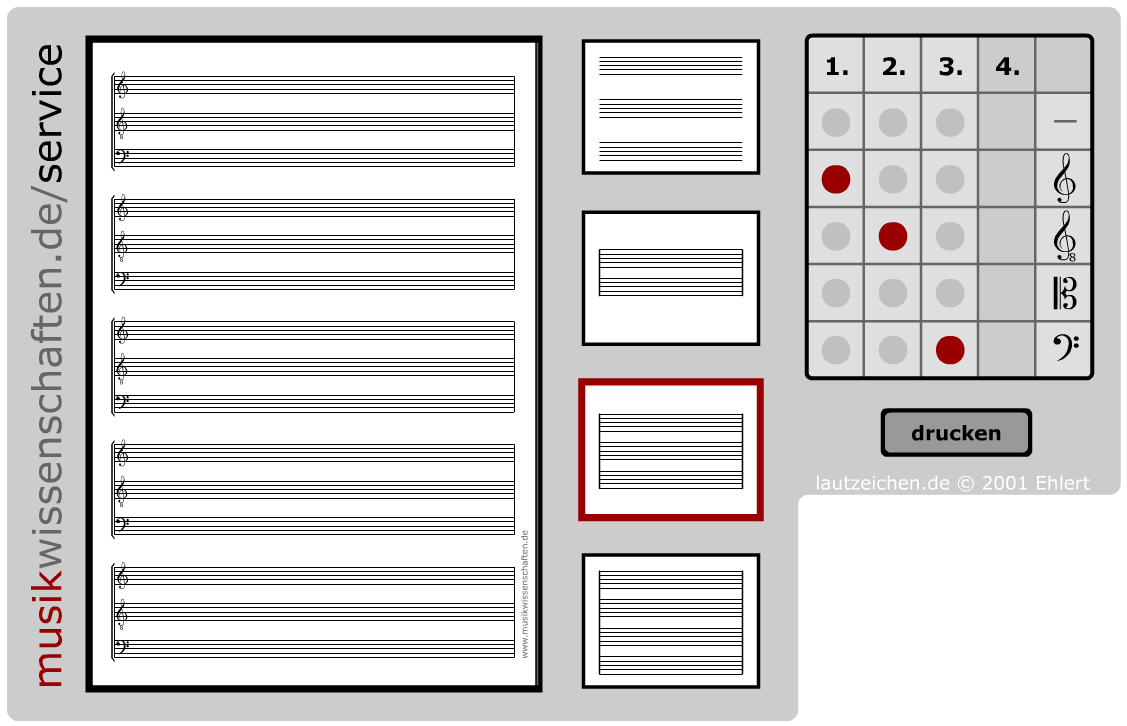 Notenblatt Und Tabulatur Drucker Online