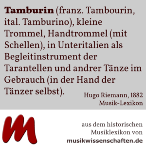 Tamburin (Riemann 1882)