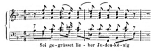 Notenbeispiel Händel Johannispassion (Dommer 1865)